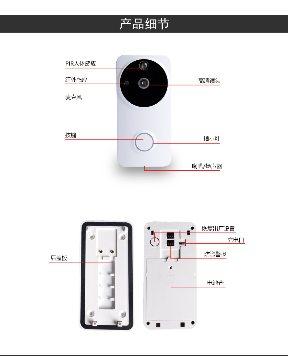 無線可視對講門鈴